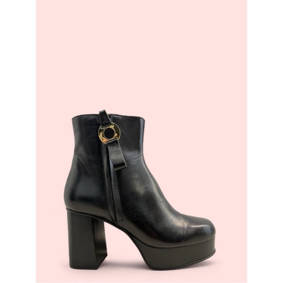 See By Chloe Jenny Leather Platform Boots - Picture 2 of 9